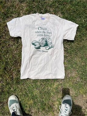 Vintage 90s Chico Museum “Where the Nuts Come From” Tee Made in USA Small
